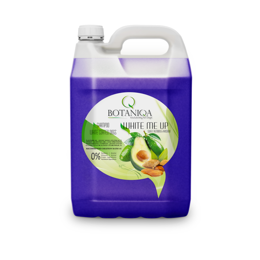 Botaniqa White Me Up Shampoo Für Hunde – Mit Mandel & Avocado, Für Weißes Fell & Glanz, Schonende Formel